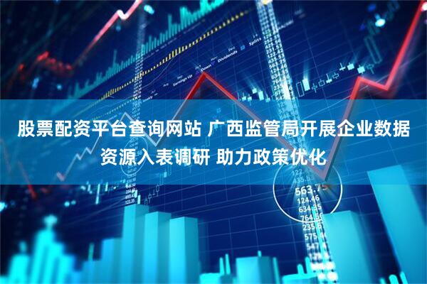 股票配资平台查询网站 广西监管局开展企业数据资源入表调研 助力政策优化